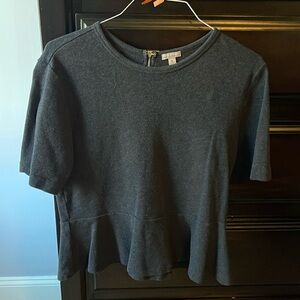 Women’s GAP- Grey Peplum Top detail on back